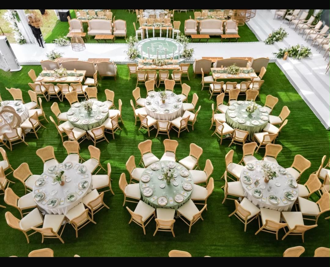 Elegant outdoor reception designed by Sleeqad Events